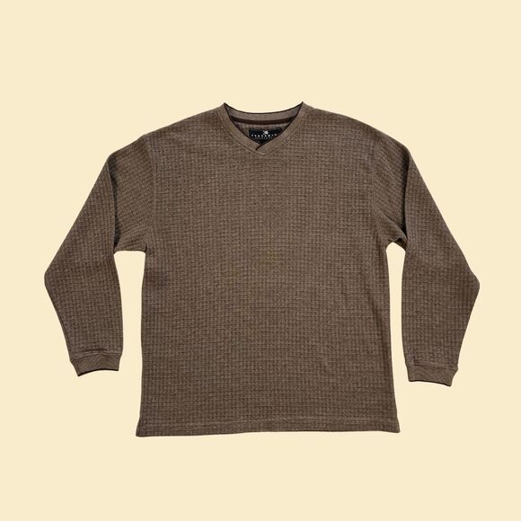 Vintage 90s L pullover sweatshirt, Consensus Sportswear men's knit pullover - Picture 1 of 9